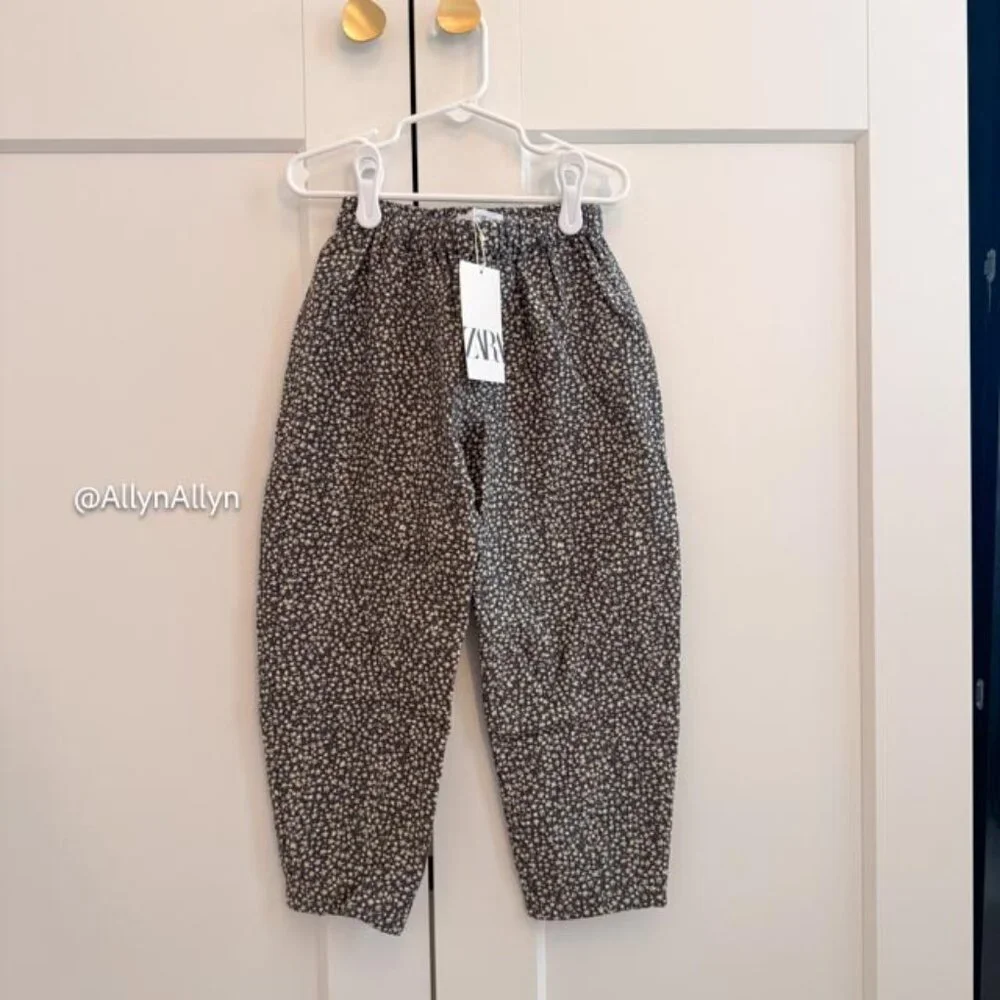 Zara NWT Kids Harem Pants - Pale Floral - 5-6T - Picture 5 of 11